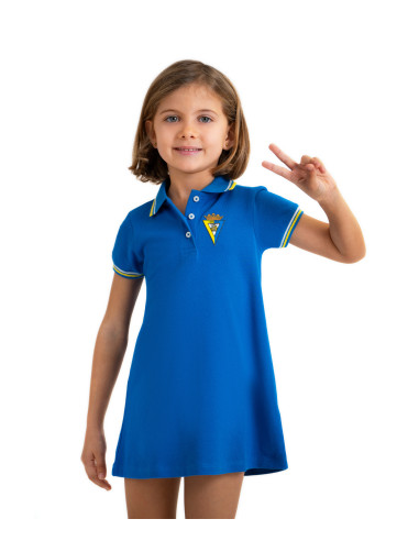 VESTIDO PIQUE AZUL INFANTIL CÁDIZ CF