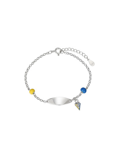 PULSERA CUERO ESCUDO ESMALTADO