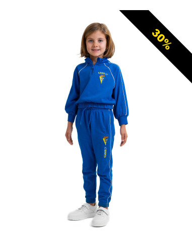 SUDADERA ZIP AZUL INFANTIL CÁDIZ CF