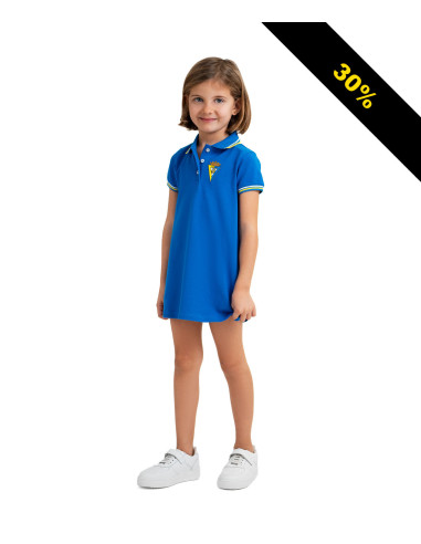 VESTIDO PIQUE AZUL INFANTIL CÁDIZ CF