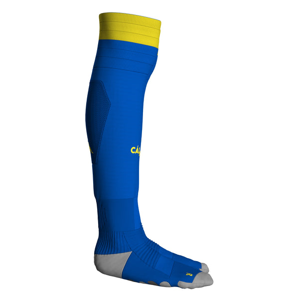 Socks_Man_SPARK PRO CADIZ 1PACK_Knee High Sock_Blue LT - Yellow - Commercial 3