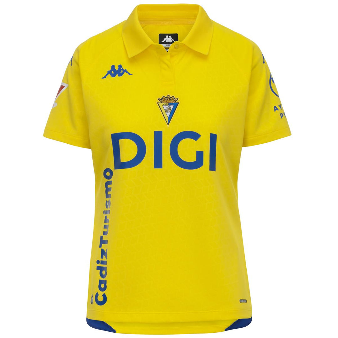 KOMBAT 2027 HOME CADIZ Camisetas Activas Camisa Mujer Yellow Blazing - Blue Cold - Sponsor 2 01