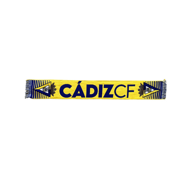 Scarves_Unisex_BUFANDA FRANJA ESCUDO CADIZ_Scarf_YELLOW CADIZ - Commercial 1