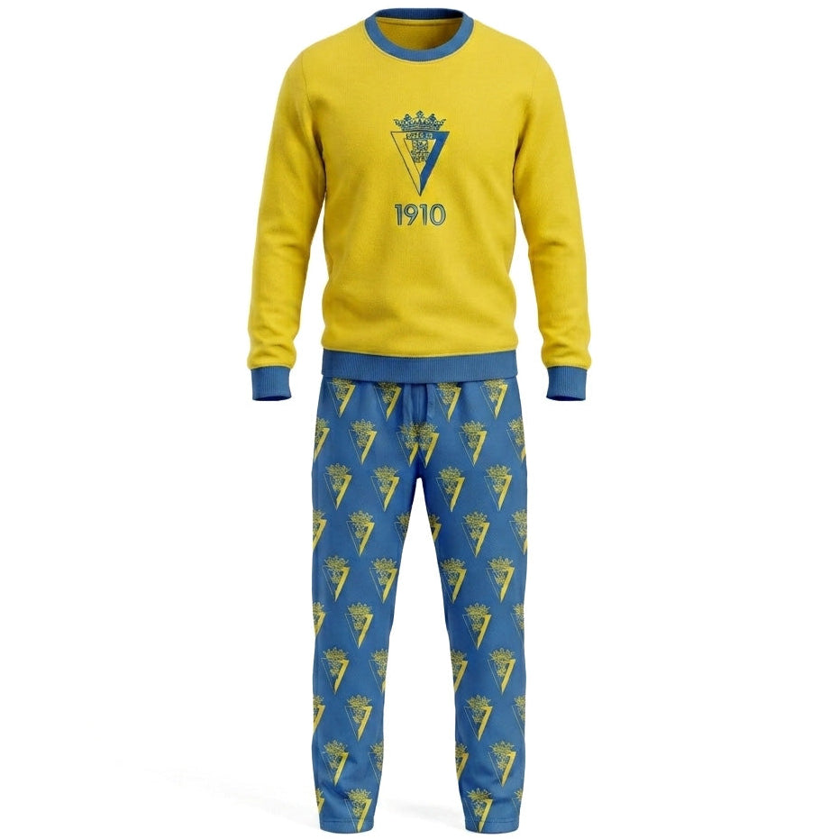 PIJAMA INVIERNO TRAMA ADULTO CÁDIZ CF 01