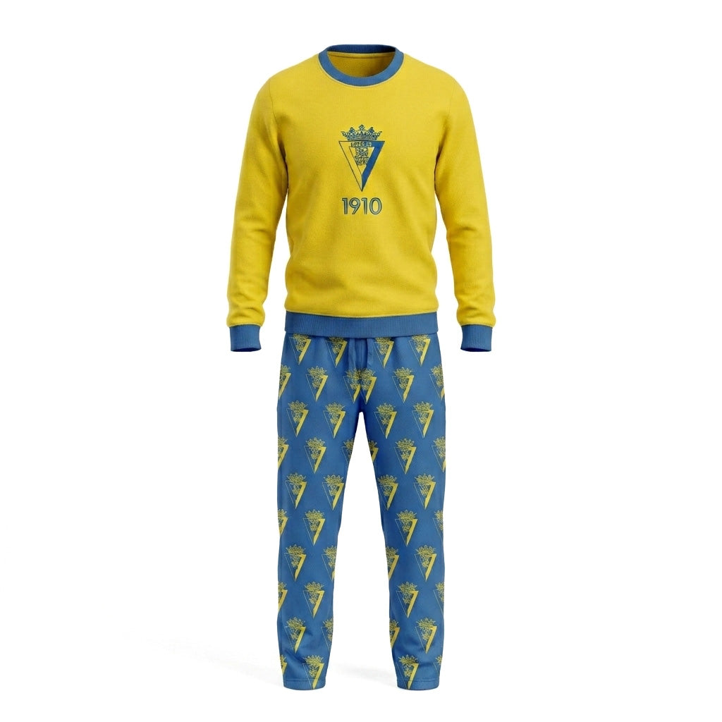 PIJAMA INVIERNO TRAMA ADULTO CÁDIZ CF 01