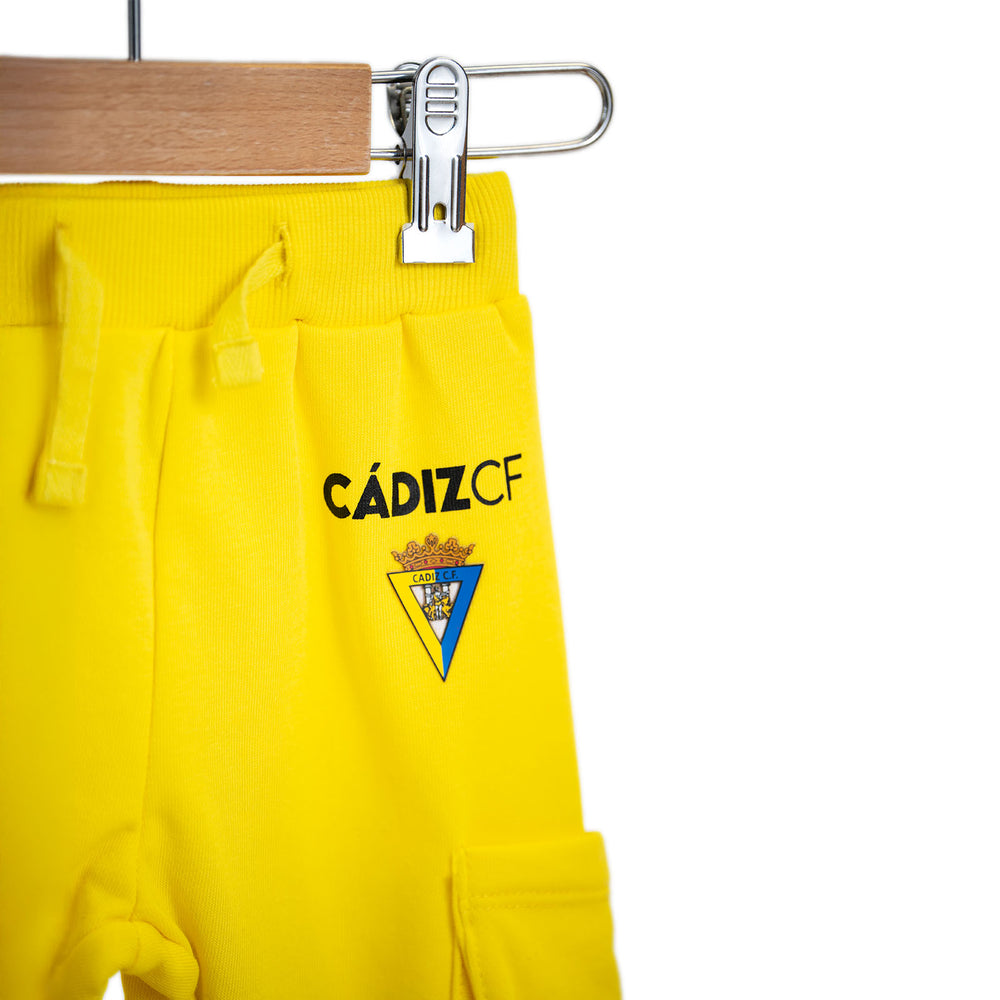 PANTALÓN FELPA BOLSILLOS AMARILLO BEBÉ CÁDIZ CF 02