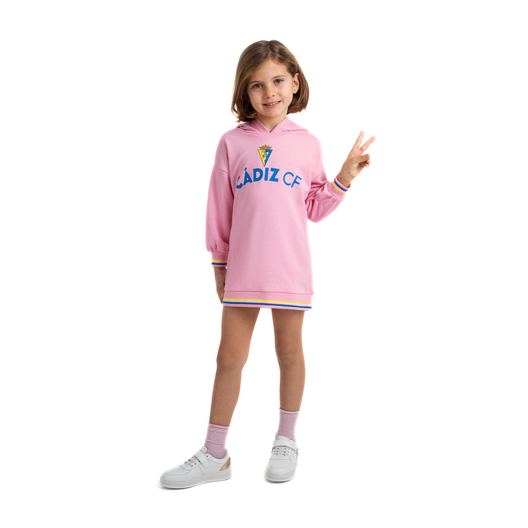 VESTIDO FELPA ROSA INFANTIL CÁDIZ CF main