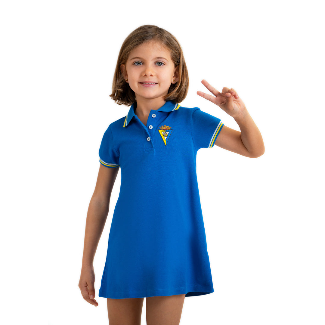 VESTIDO PIQUÉ AZUL INFANTIL CÁDIZ CF main