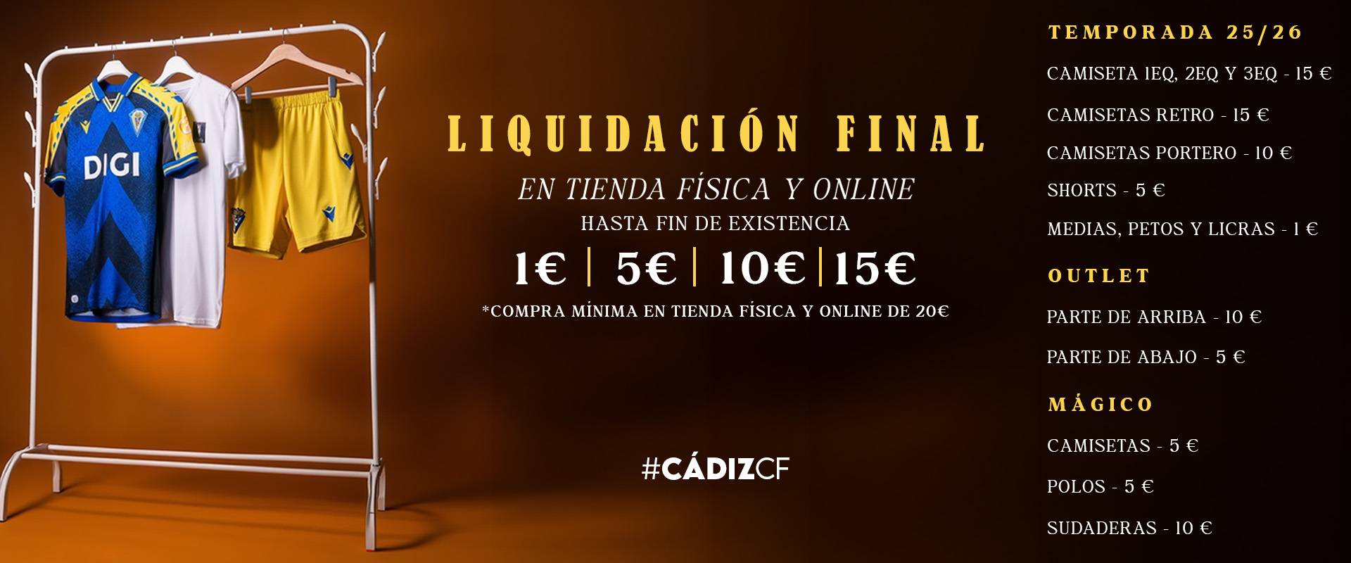 liquidaci&oacute;n final tienda c&aacute;diz cf